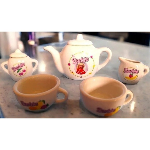 Vintage Chilton Toys Barbie .. Doll Sized Play 13 Piece China Tea Coffee Set EC - Picture 7 of 10
